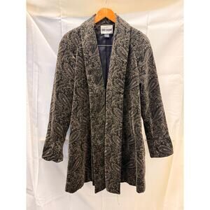 Vintage 1980s John Caruana deBall Velvet Cotton Water Repellent Tapestry Coat‎